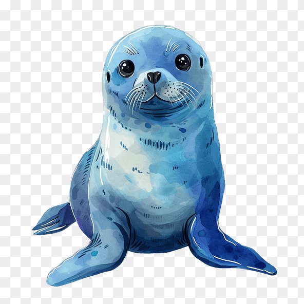 blue seal clipart
