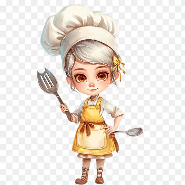 tiny Chef Girl Clipart