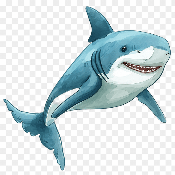 cartoon shark clipart