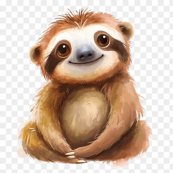 Cute Sloth Animal Clipart