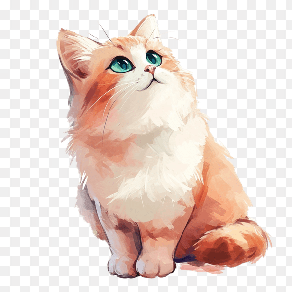Adorable Orange Kitten Clipart