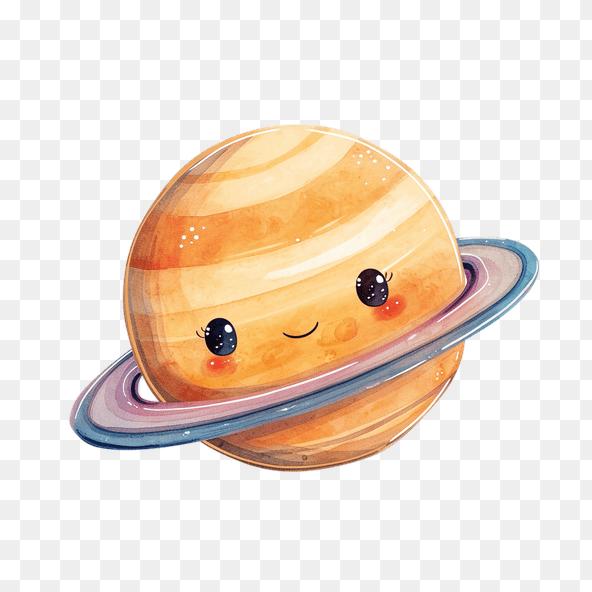 kawaii saturn clipart