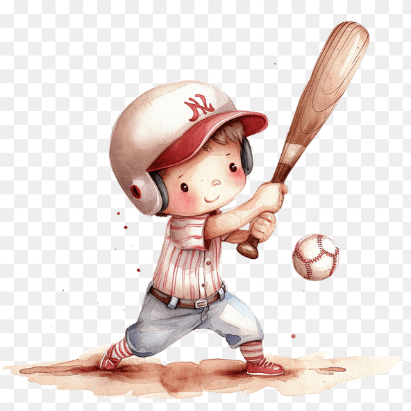 Cute Baseball Player Clipart