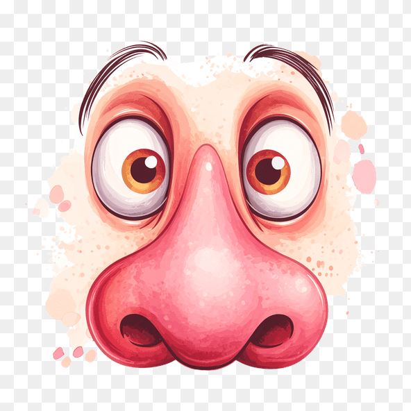 Big Nose Cartoon Face Clipart