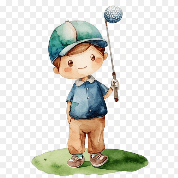 golfer boy clipart