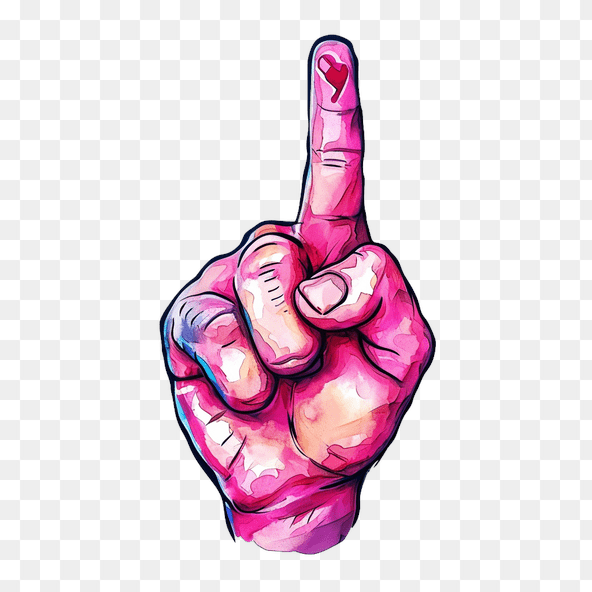 One Finger Pointing Up Clipart