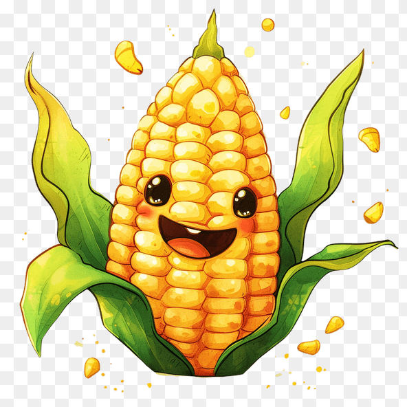 Cute Corn Cartoon Clipart