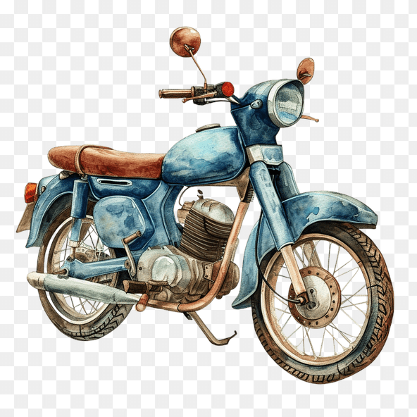 watercolor motorcycle clipart