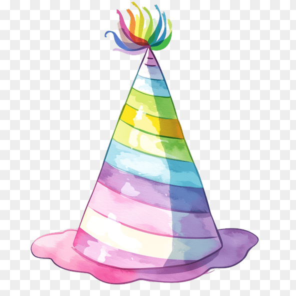 Rainbow Party Hat Clipart
