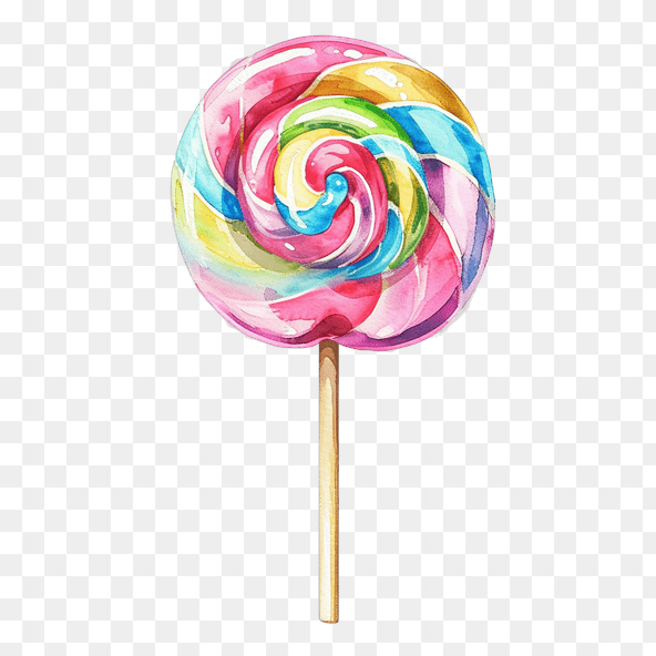 watercolor lollipop clipart