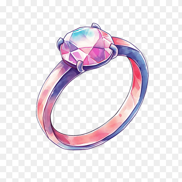 Diamond engagement ring clipart