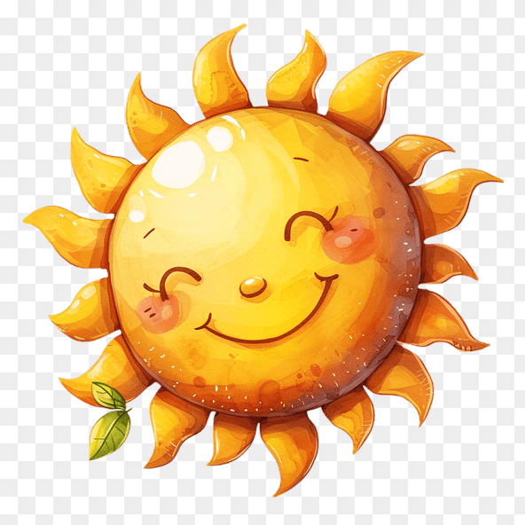 Smiling Cartoon Sun Clipart