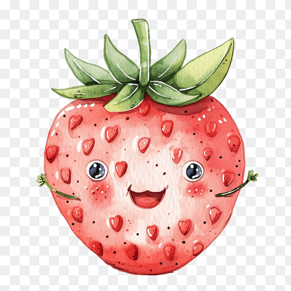 kawaii strawberry clipart