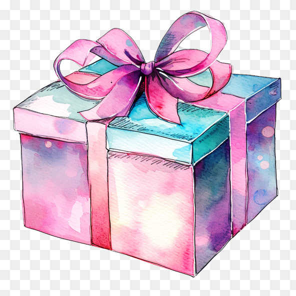 pink present clipart