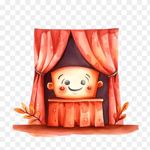 Happy Puppet Show Clipart