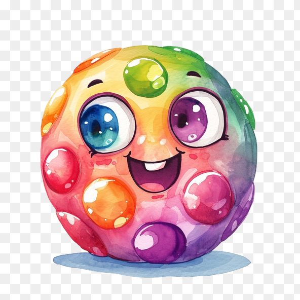 Rainbow Bubble Ball Clipart