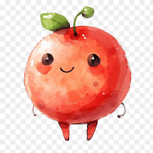 Cute Watercolor Cherry Clipart