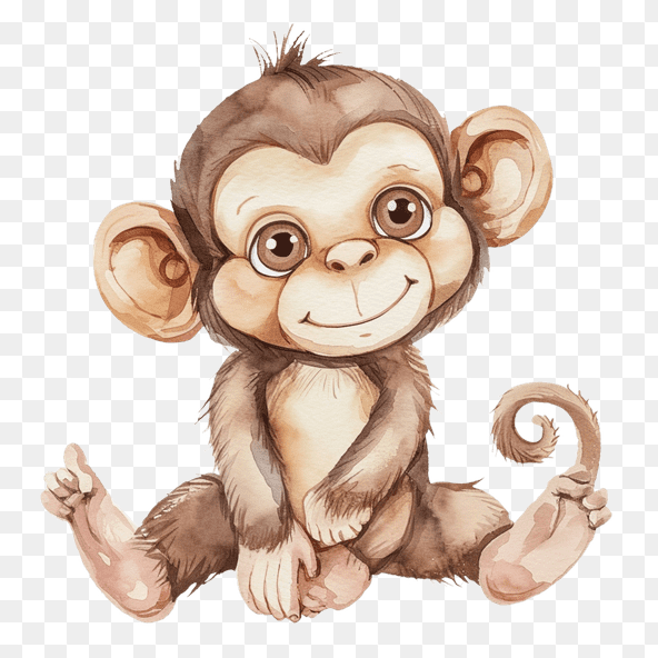 Cute Baby Monkey Clipart