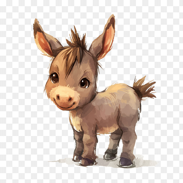 baby donkey clipart