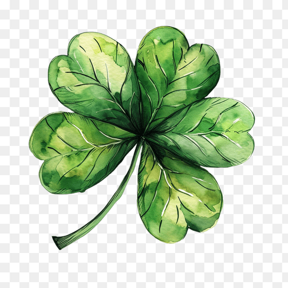 Green Four Leaf Clover Clipart