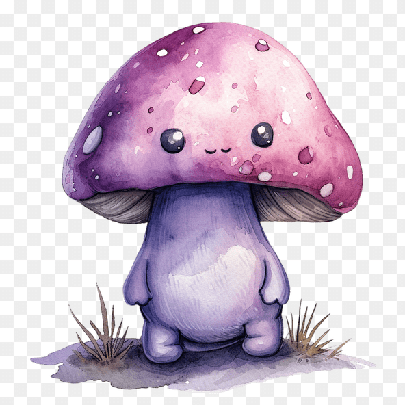 purple mushroom clipart