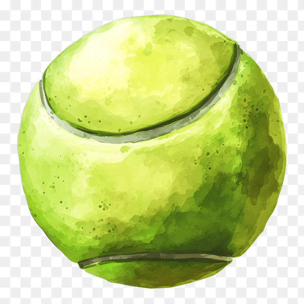 green tennis ball clipart
