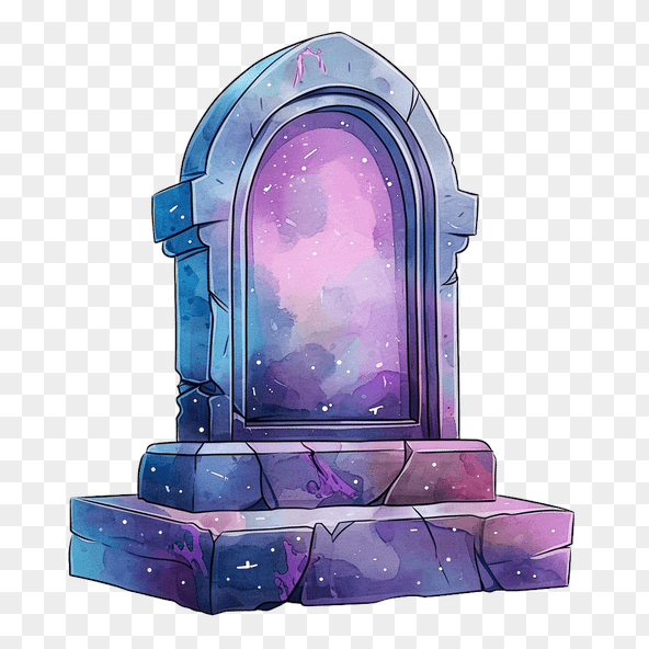 Stone Portal Galaxy Window Clipart