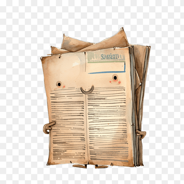 smiling newspaper clipart