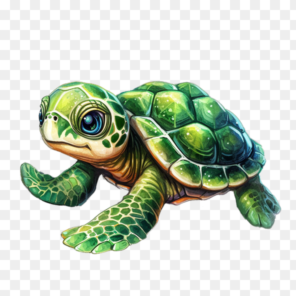 green turtle clipart