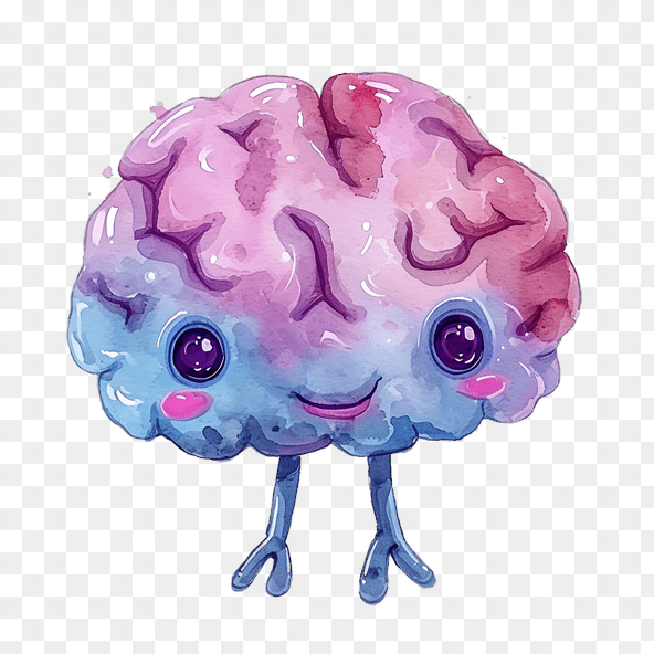 cute brain clipart