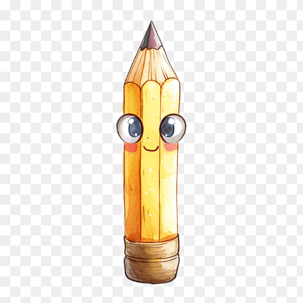 Cute Pencil Cartoon Clipart
