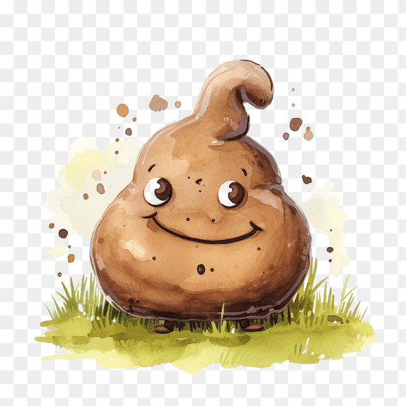 smiling poop clipart