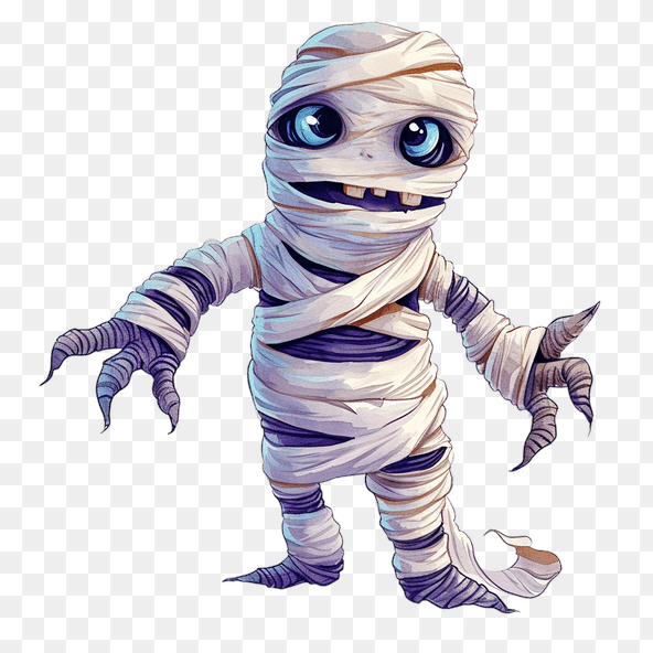 Cute cartoon mummy clipart