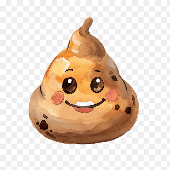 Cute Smiling Poop Emoji Clipart