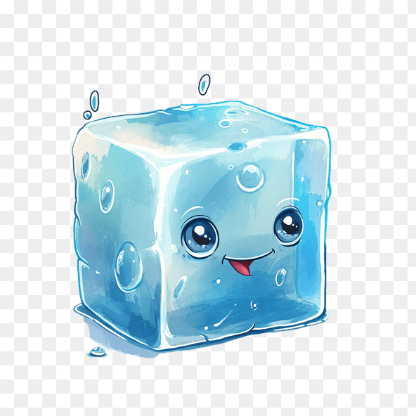 kawaii ice cube clipart