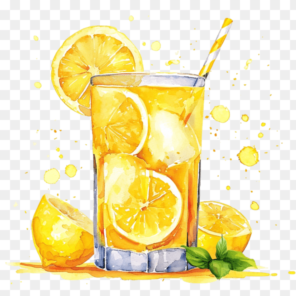 Refreshing Iced Lemon Tea Clipart