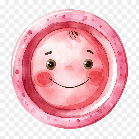 Cute Baby Face Watercolor Clipart