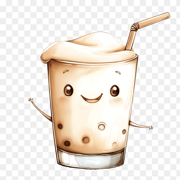 Kawaii milk clipart