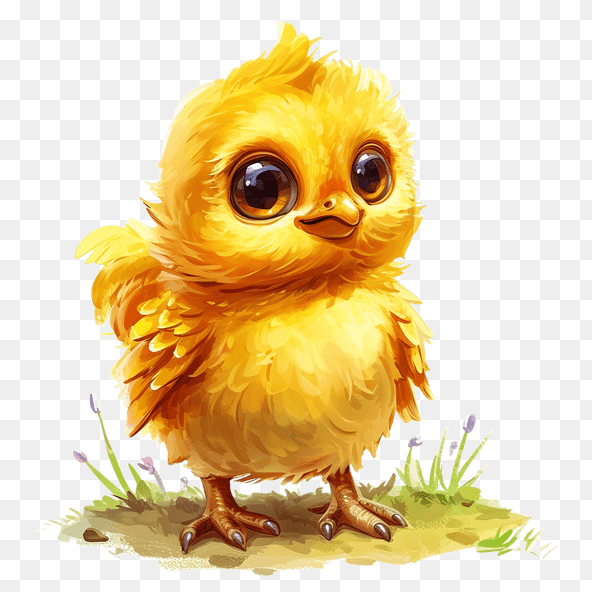 Cute Yellow Chick Clipart