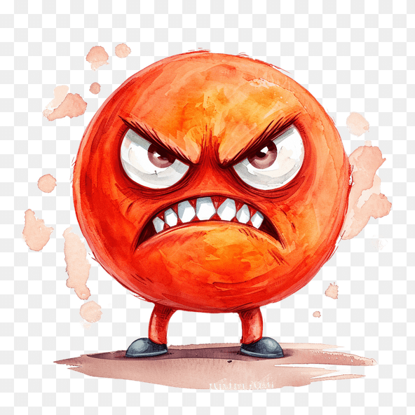 Angry Red Cartoon Character Clipart