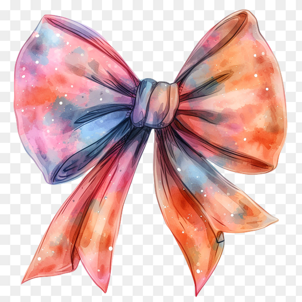 Watercolor Galaxy Bow Clipart