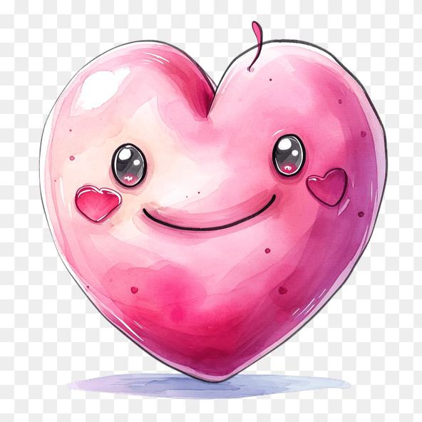 pink heart clipart