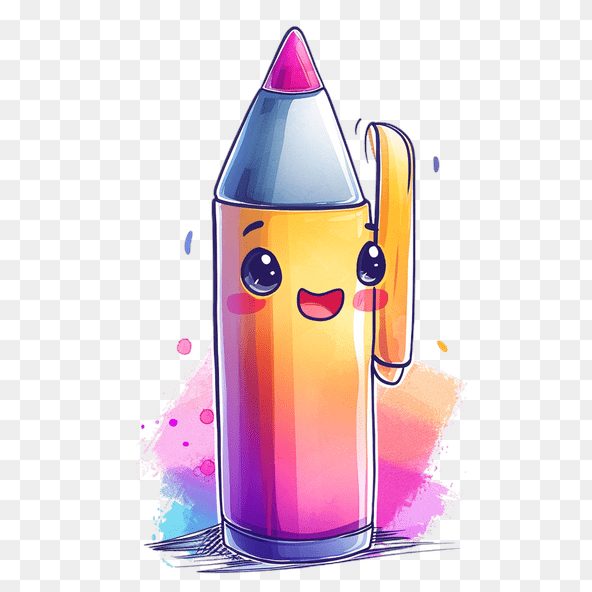 Cute Cartoon Pencil Clipart