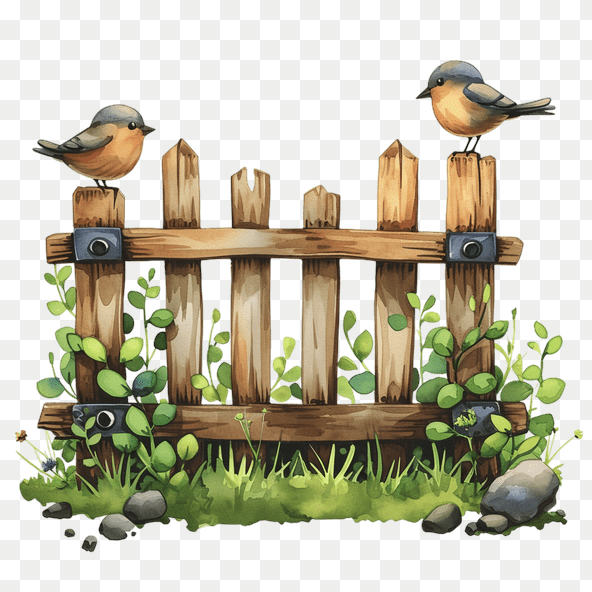 wood fence clipart