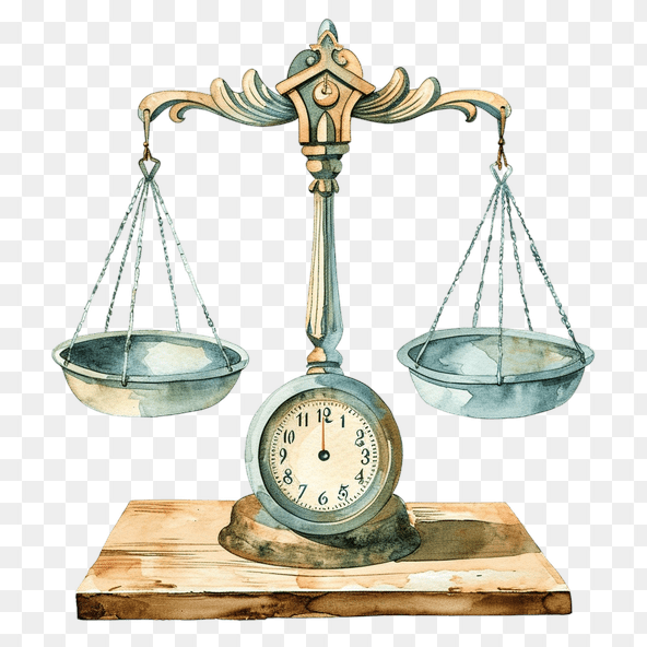 Vintage Scale Time Balance Clipart