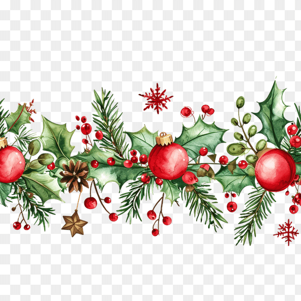 Christmas garland clipart