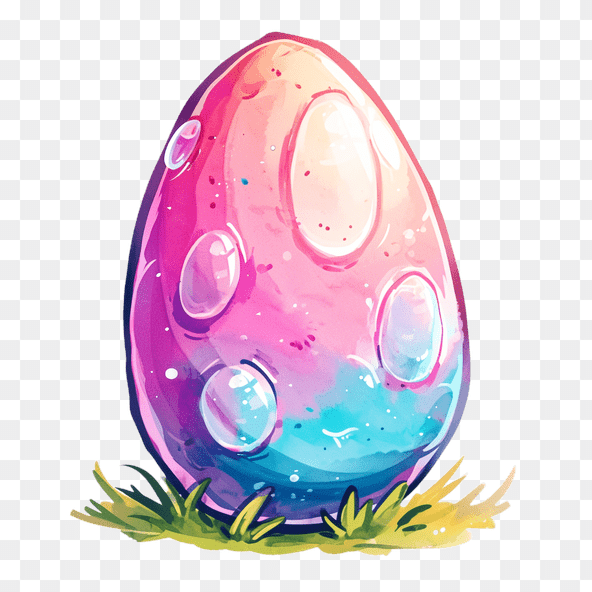 pink easter egg clipart