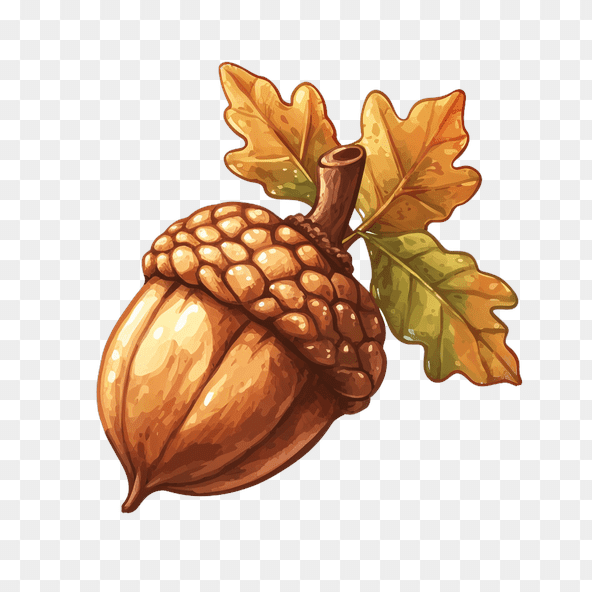 realistic acorn clipart