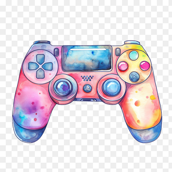 colorful game controller clipart