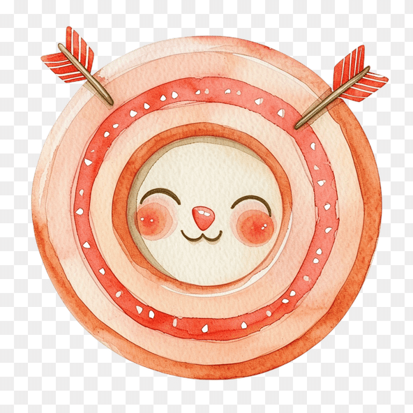 Cute Target Bullseye With Arrow Clipart
